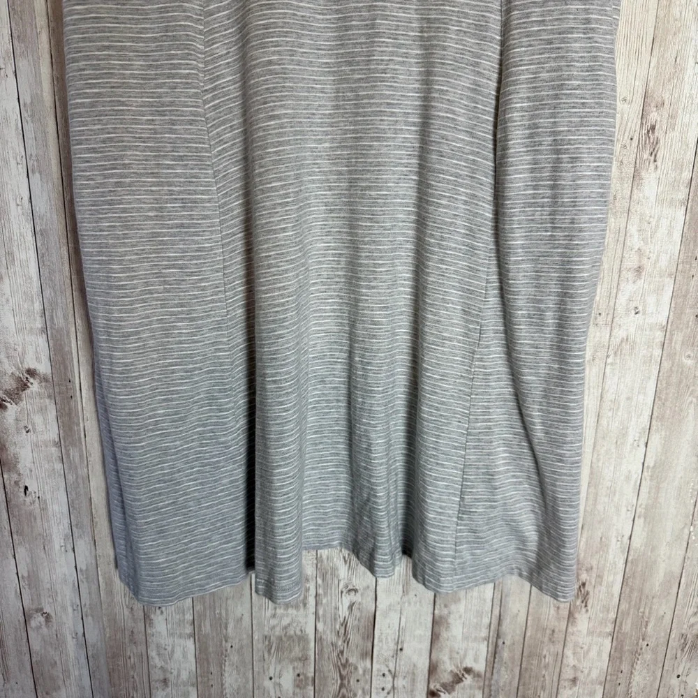 Toad & Co Windemere II Gray White Striped Short Sleeve Dress - Picture 3 of 6